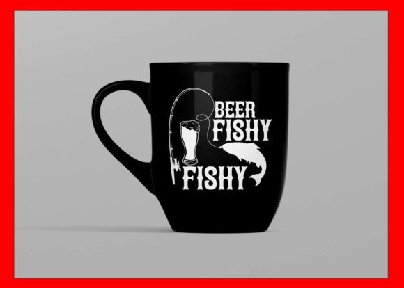 Beer Fishy Fishy Funny Fishing T-Shirt Graphics for Local Branding