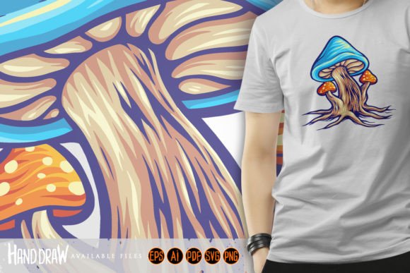 Fun Mushrooms Graphics for Crafting
