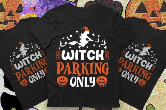 Funny Halloween Witch Graphic for Print Templates