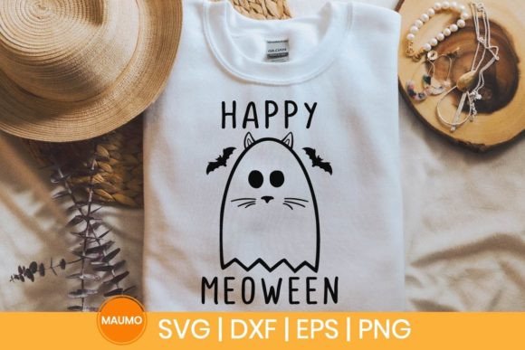 Happy Meoween, Funny Cat Halloween Svg