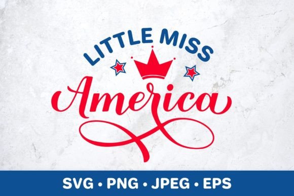 Little Miss America 4th of July Graphics