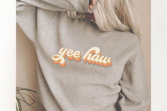 Yee Haw Svg Retro Layered Design Funny Graphics for T-Shirt Designs